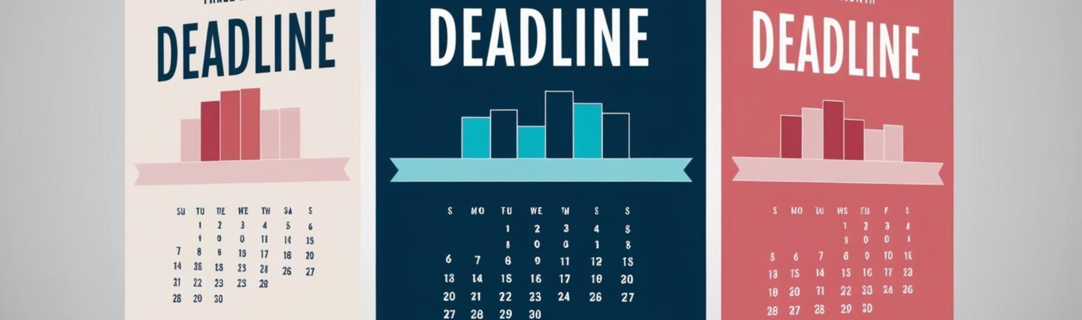 a calendar with blue and white graphics